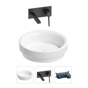Раковина для ванной Wellsee Doux 201000667 в наборе 2 в 1