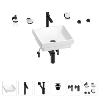 Раковина для ванной Wellsee Doux 201005932 в наборе 9 в 1