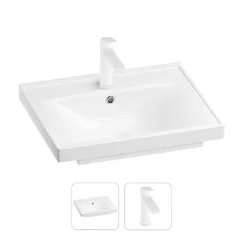 Раковина для ванной Wellsee FreeDom 201000840 в наборе 2 в 1