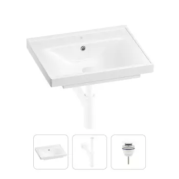 Раковина для ванной Wellsee FreeDom 201001420 в наборе 3 в 1