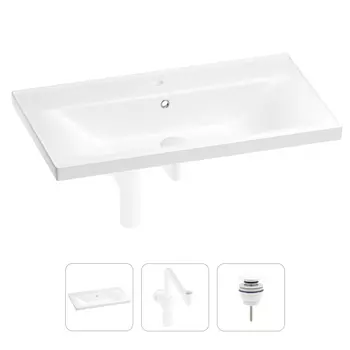 Раковина для ванной Wellsee FreeDom 201001550 в наборе 3 в 1