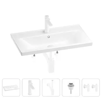 Раковина для ванной Wellsee FreeDom 201004995 в наборе 5 в 1