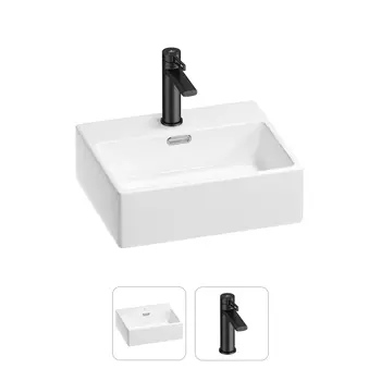 Раковина для ванной Wellsee Graceful Pro 201000772 в наборе 2 в 1