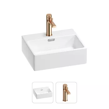 Раковина для ванной Wellsee Graceful Pro 201000774 в наборе 2 в 1