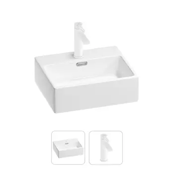 Раковина для ванной Wellsee Graceful Pro 201000775 в наборе 2 в 1