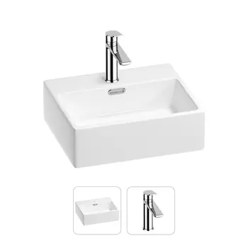 Раковина для ванной Wellsee Graceful Pro 201000776 в наборе 2 в 1