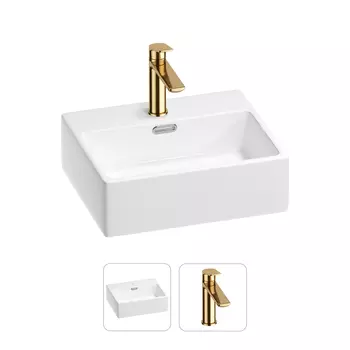 Раковина для ванной Wellsee Graceful Pro 201000778 в наборе 2 в 1