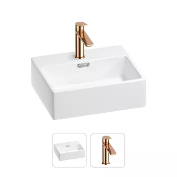 Раковина для ванной Wellsee Graceful Pro 201000779 в наборе 2 в 1