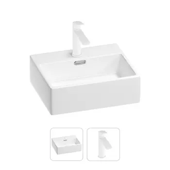 Раковина для ванной Wellsee Graceful Pro 201000780 в наборе 2 в 1