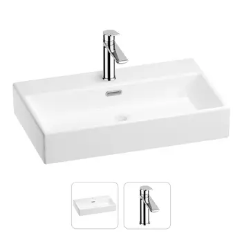 Раковина для ванной Wellsee Graceful Pro 201000786 в наборе 2 в 1