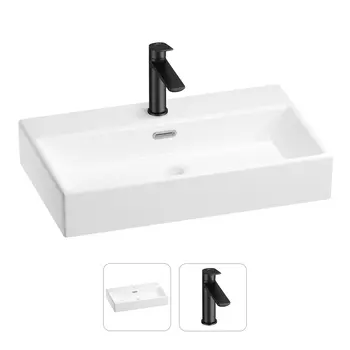 Раковина для ванной Wellsee Graceful Pro 201000787 в наборе 2 в 1