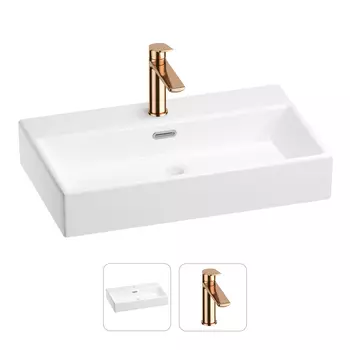 Раковина для ванной Wellsee Graceful Pro 201000789 в наборе 2 в 1