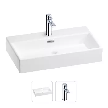 Раковина для ванной Wellsee Graceful Pro 201000791 в наборе 2 в 1