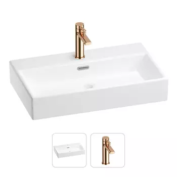 Раковина для ванной Wellsee Graceful Pro 201000794 в наборе 2 в 1