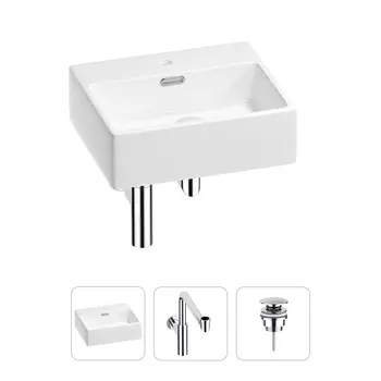 Раковина для ванной Wellsee Graceful Pro 201001321 в наборе 3 в 1