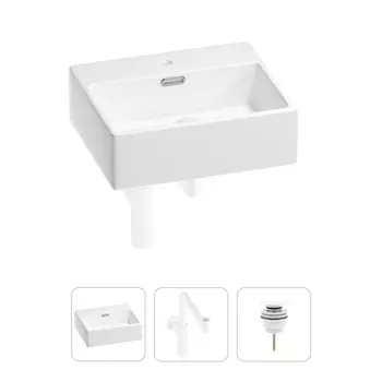 Раковина для ванной Wellsee Graceful Pro 201001325 в наборе 3 в 1