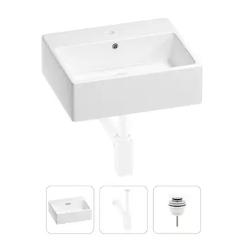 Раковина для ванной Wellsee Graceful Pro 201001335 в наборе 3 в 1