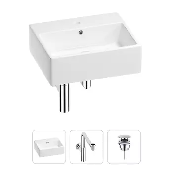 Раковина для ванной Wellsee Graceful Pro 201001346 в наборе 3 в 1