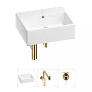 Раковина для ванной Wellsee Graceful Pro 201001348 в наборе 3 в 1