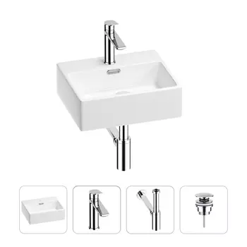 Раковина для ванной Wellsee Graceful Pro 201002851 в наборе 4 в 1