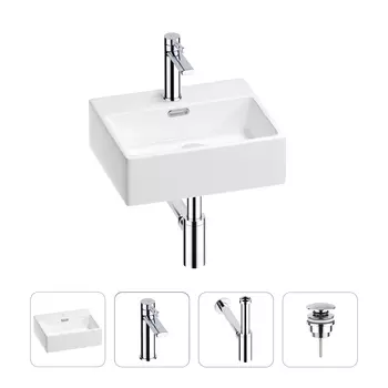 Раковина для ванной Wellsee Graceful Pro 201002856 в наборе 4 в 1