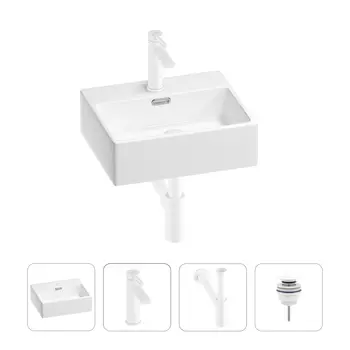 Раковина для ванной Wellsee Graceful Pro 201002860 в наборе 4 в 1