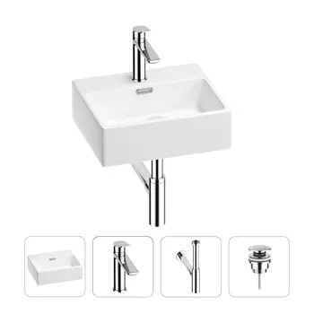 Раковина для ванной Wellsee Graceful Pro 201002881 в наборе 4 в 1