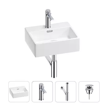 Раковина для ванной Wellsee Graceful Pro 201002886 в наборе 4 в 1