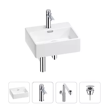 Раковина для ванной Wellsee Graceful Pro 201002896 в наборе 4 в 1