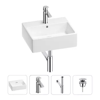 Раковина для ванной Wellsee Graceful Pro 201002931 в наборе 4 в 1