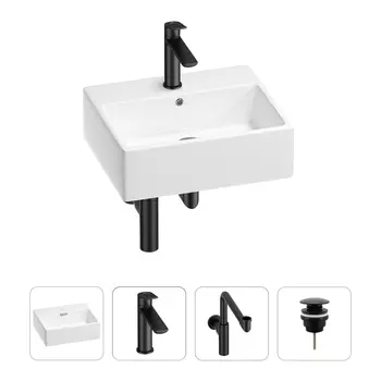 Раковина для ванной Wellsee Graceful Pro 201002942 в наборе 4 в 1