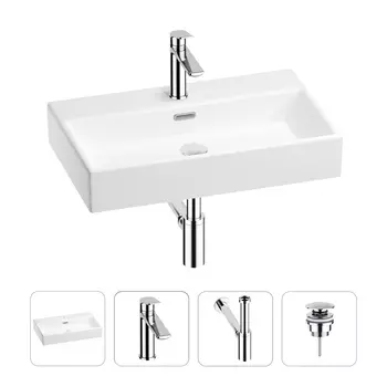 Раковина для ванной Wellsee Graceful Pro 201002951 в наборе 4 в 1