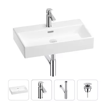 Раковина для ванной Wellsee Graceful Pro 201002981 в наборе 4 в 1