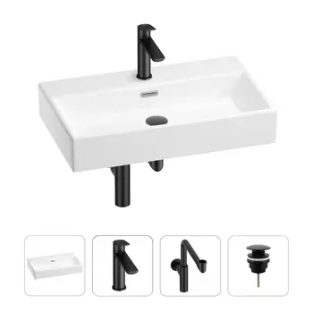 Раковина для ванной Wellsee Graceful Pro 201002992 в наборе 4 в 1