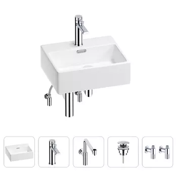 Раковина для ванной Wellsee Graceful Pro 201004571 в наборе 5 в 1