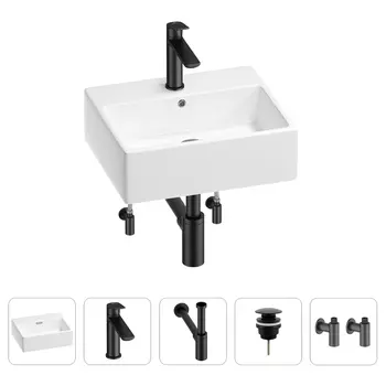 Раковина для ванной Wellsee Graceful Pro 201004577 в наборе 5 в 1