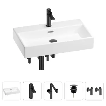 Раковина для ванной Wellsee Graceful Pro 201004672 в наборе 5 в 1