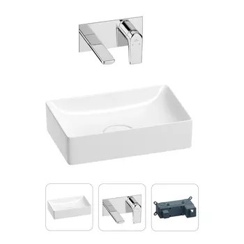 Раковина для ванной Wellsee Pure BY Wellsee 201000706 в наборе 2 в 1