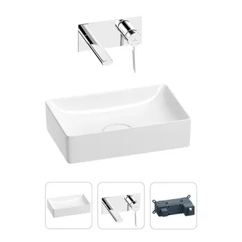 Раковина для ванной Wellsee Pure BY Wellsee 201000711 в наборе 2 в 1