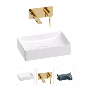 Раковина для ванной Wellsee Pure BY Wellsee 201000713 в наборе 2 в 1