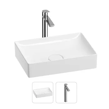 Раковина для ванной Wellsee Pure BY Wellsee 201000716 в наборе 2 в 1