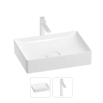 Раковина для ванной Wellsee Pure BY Wellsee 201000725 в наборе 2 в 1
