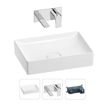 Раковина для ванной Wellsee Pure BY Wellsee 201000726 в наборе 2 в 1