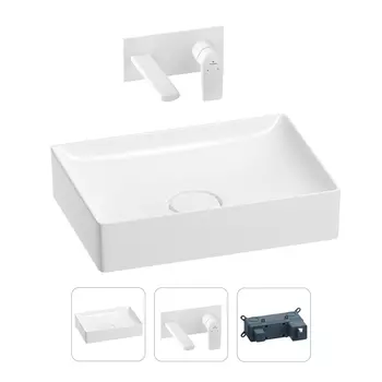 Раковина для ванной Wellsee Pure BY Wellsee 201000730 в наборе 2 в 1