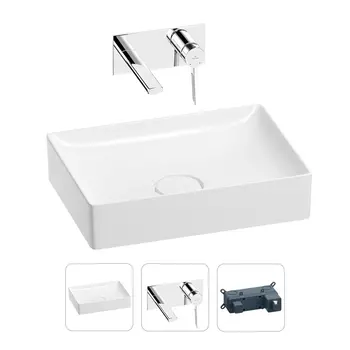Раковина для ванной Wellsee Pure BY Wellsee 201000731 в наборе 2 в 1