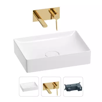 Раковина для ванной Wellsee Pure BY Wellsee 201000733 в наборе 2 в 1