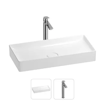 Раковина для ванной Wellsee Pure BY Wellsee 201000736 в наборе 2 в 1