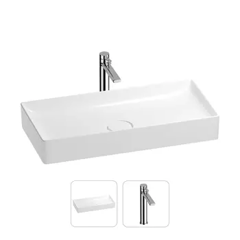Раковина для ванной Wellsee Pure BY Wellsee 201000741 в наборе 2 в 1