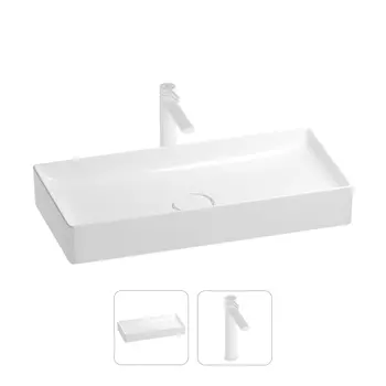 Раковина для ванной Wellsee Pure BY Wellsee 201000745 в наборе 2 в 1