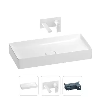 Раковина для ванной Wellsee Pure BY Wellsee 201000750 в наборе 2 в 1